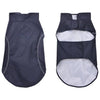 VidaXL impermeabile per cani con strisce riflettenti poliestere blu navy l