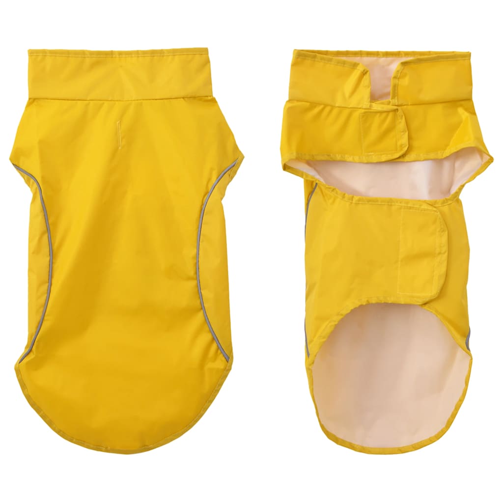 VidaXL impermeabile per cani con strisce riflettenti poliestere giallo s