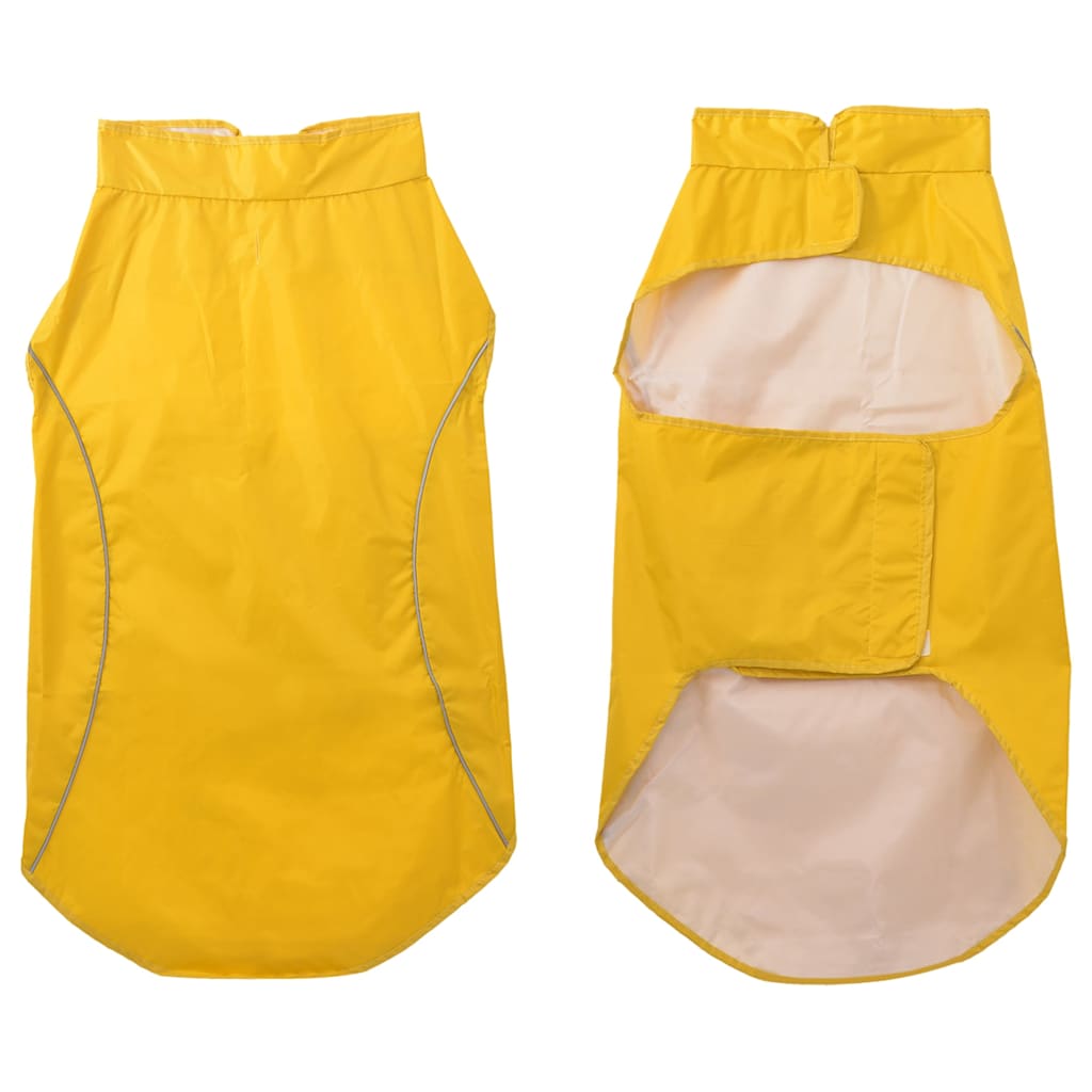 Vidaxxl impermeable para perros con tiras reflectantes poliéster amarillo 3xl