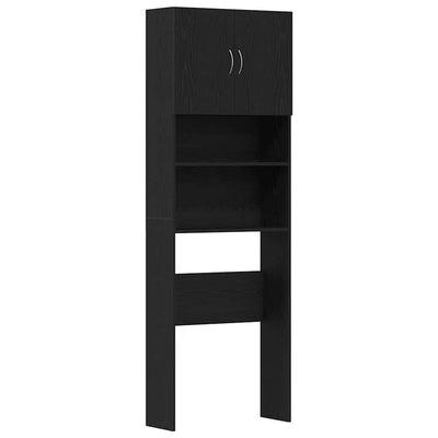 Mobile per lavatrice Vidaxx 64x24x190 cm in truciolare rovere nero