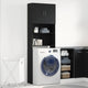 Vidaxl wasmachinekast 64x24x190 cm spaanplaat zwart eikenkleurig