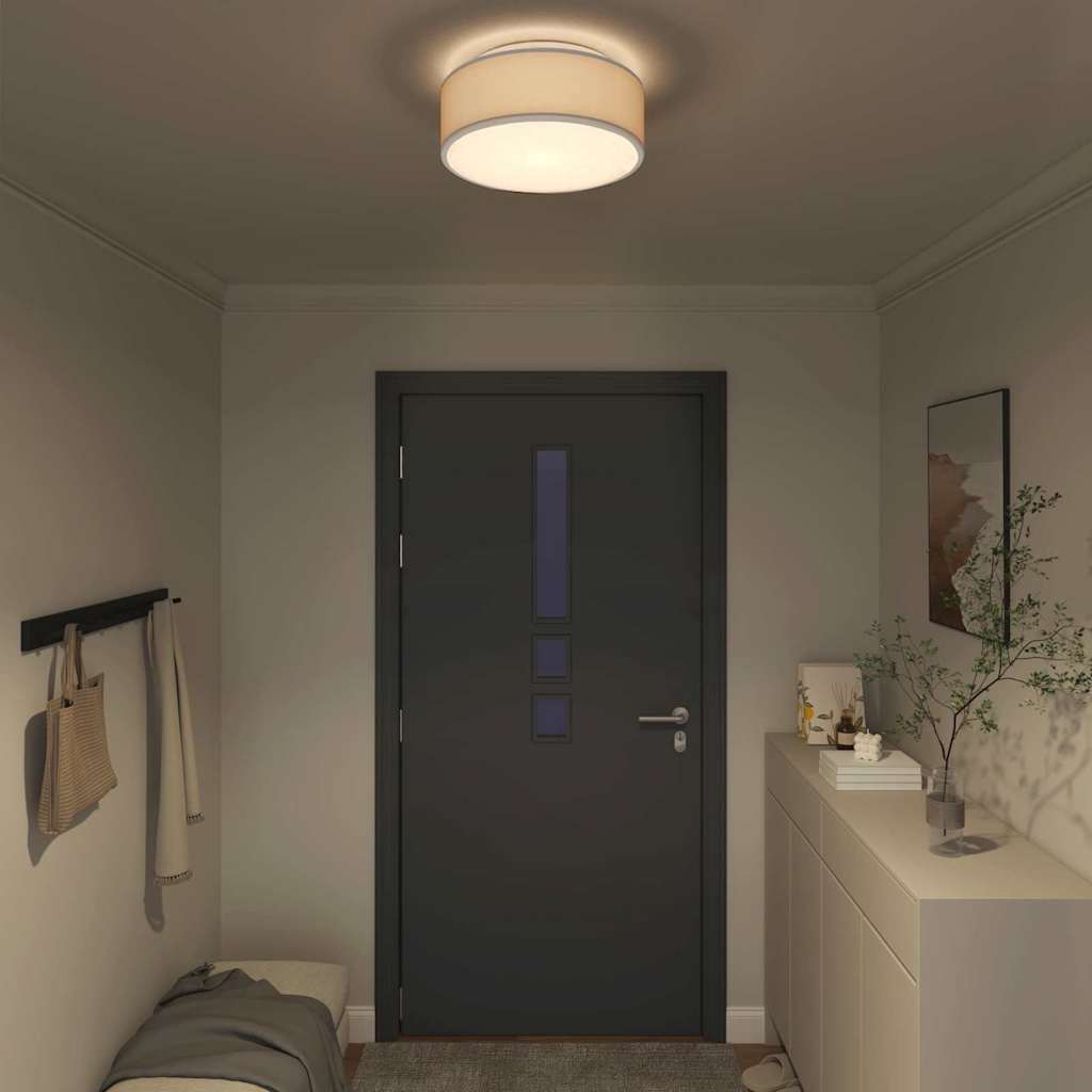 Lampada da soffitto Vidaxx con faretti tessuto grigio 38 x 38 x 13,5 cm
