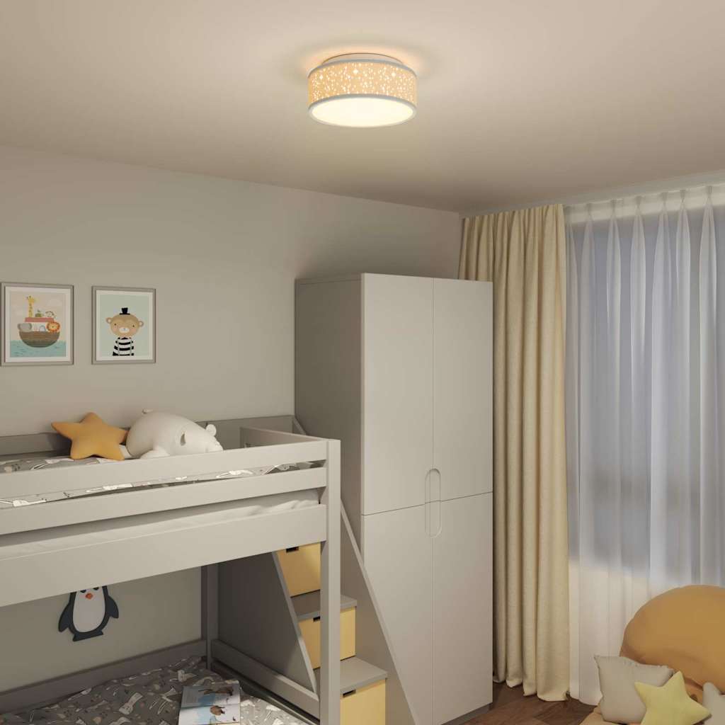 Lampada da soffitto Vidaxx con faretti tessuto grigio 30 x 30 x 13,5 cm