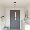 Faretto da soffitto Vidaxx nero 13 x 13 x 26 cm in vetro e metallo