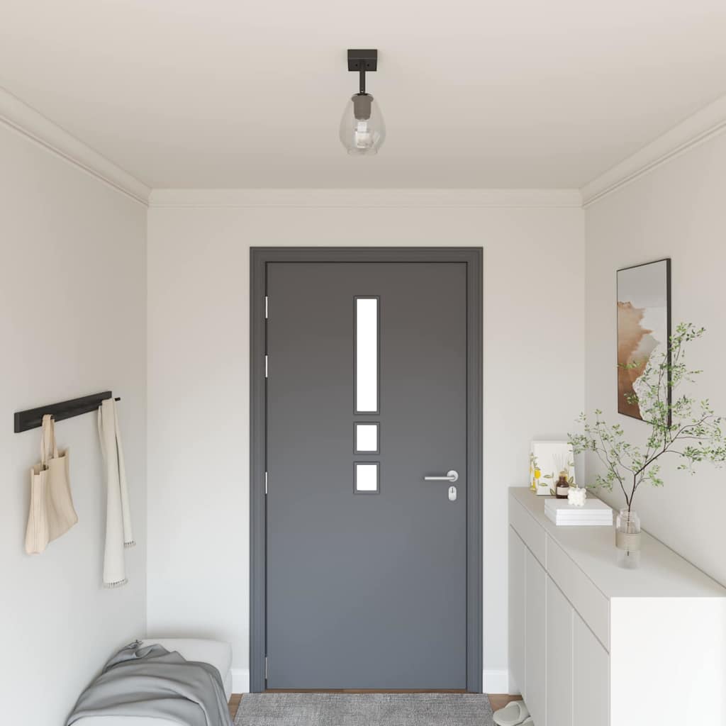 Faretto da soffitto Vidaxx nero 13 x 13 x 26 cm in vetro e metallo