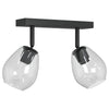 Faretto da soffitto Vidaxx nero 33 x 13 x 26 cm in vetro e metallo