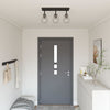 Faretto da soffitto Vidaxx nero 54 x 13 x 26 cm in vetro e metallo