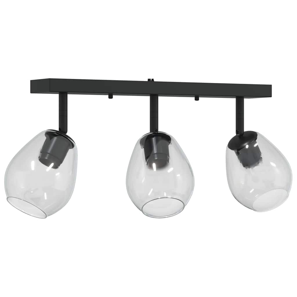 Faretto da soffitto Vidaxx nero 54 x 13 x 26 cm in vetro e metallo