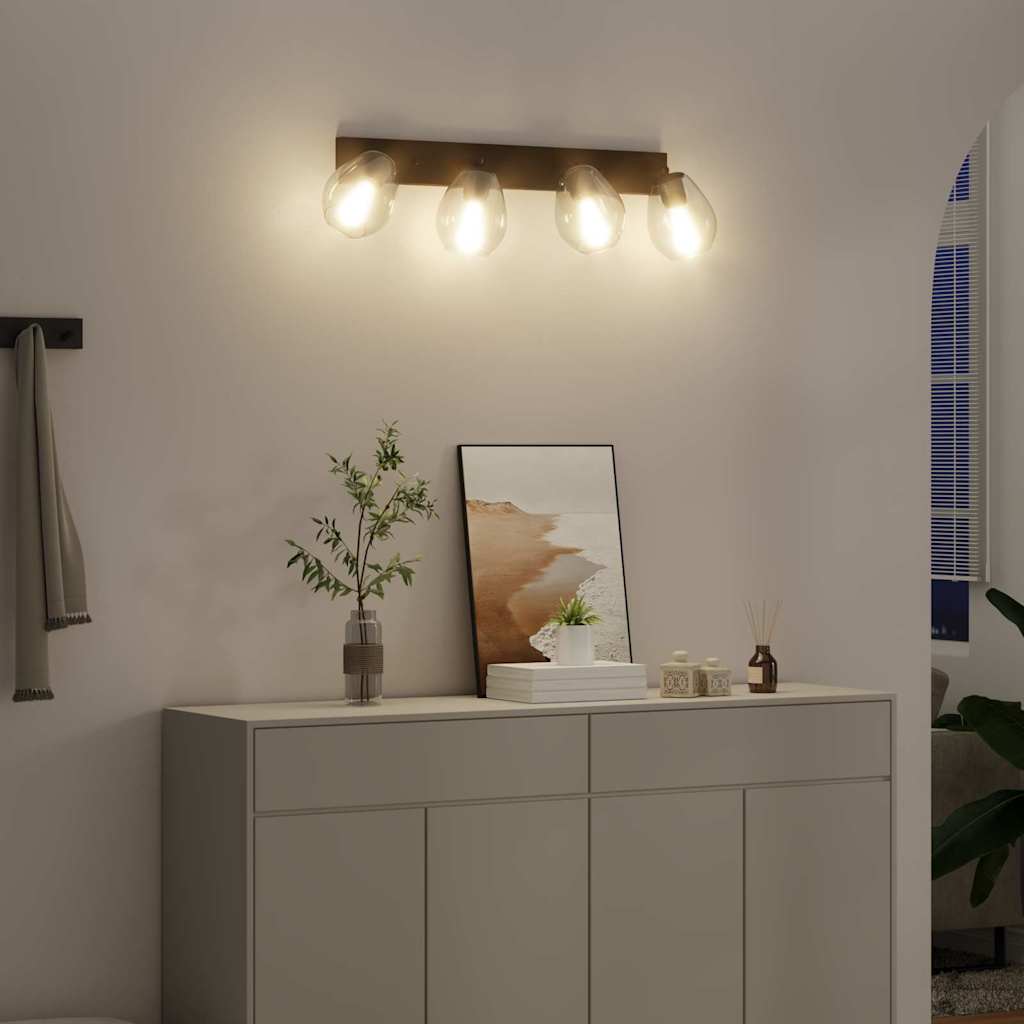 Faretto da soffitto Vidaxx nero 73,5 x 13 x 26 cm in vetro e metallo