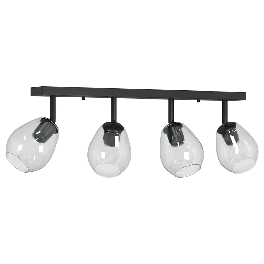 Faretto da soffitto Vidaxx nero 73,5 x 13 x 26 cm in vetro e metallo