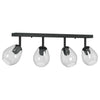 Faretto da soffitto Vidaxx nero 73,5 x 13 x 26 cm in vetro e metallo