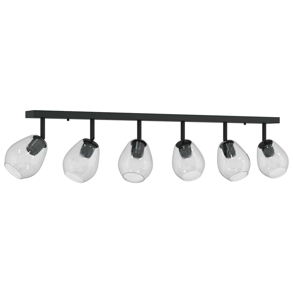Faretto da soffitto Vidaxx nero 110,5 x 13 x 26 cm in vetro e metallo