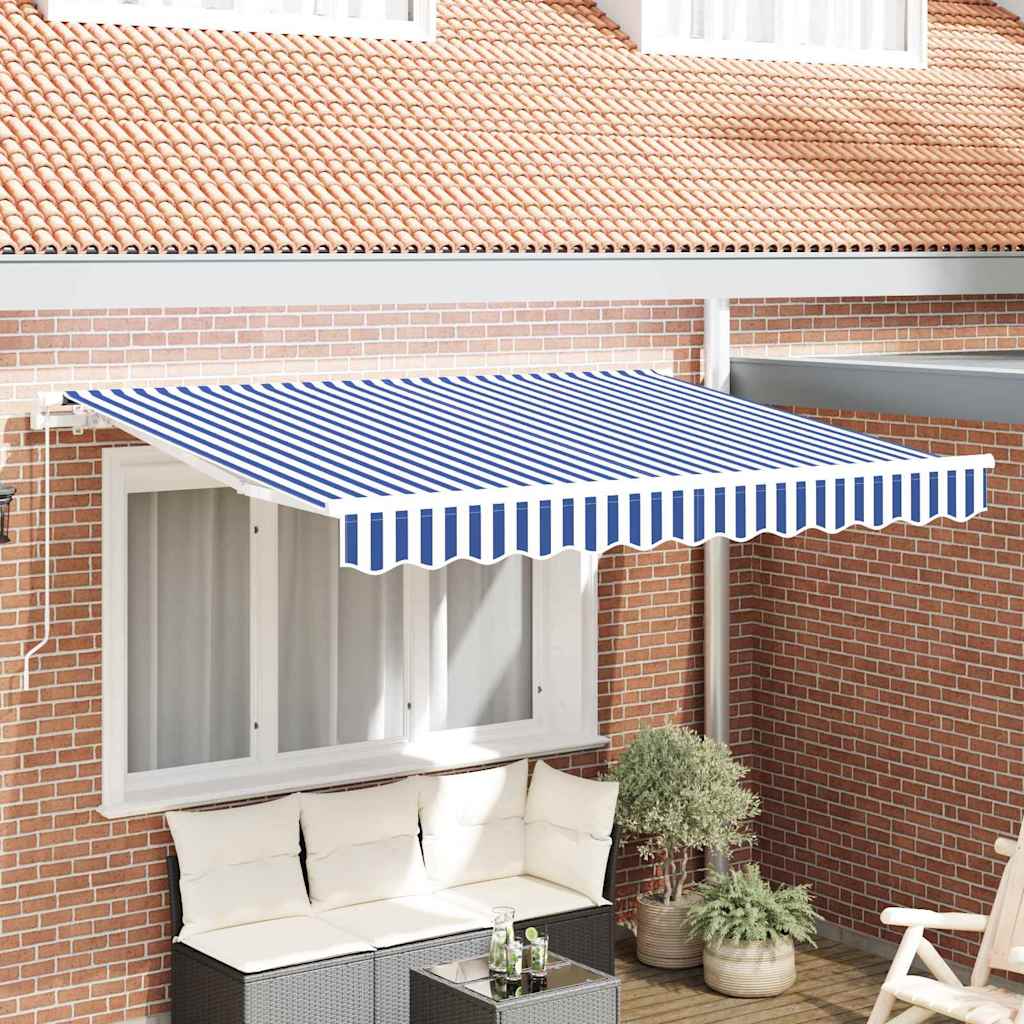 Telo di ricambio Vidaxx per tenda da sole blu e bianco 235 x 195 cm