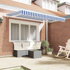 Telo di ricambio Vidaxx per tenda da sole blu e bianco 280 x 195 cm