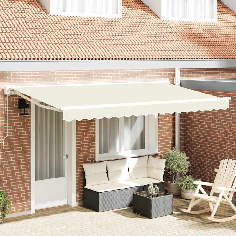 Vidaxl vervangingsdoek voor zonnescherm crème 380 x 195 cm polyester