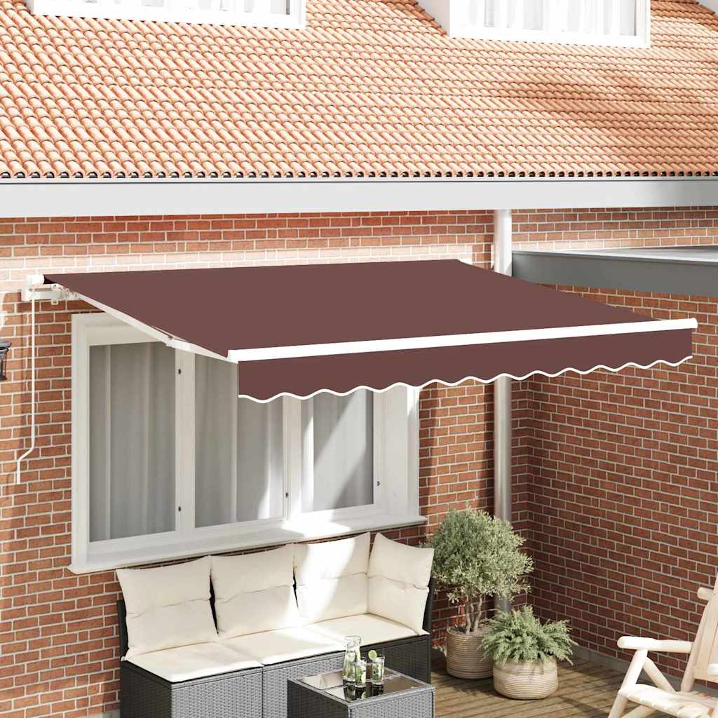 Telo di ricambio Vidaxx per tenda da sole marrone 330 x 195 cm in poliestere