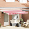 Telo di ricambio Vidaxx per tenda da sole rosso e bianco 380 x 195 cm