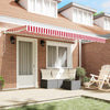 Telo di ricambio Vidaxx per tenda da sole rosso e bianco 380 x 195 cm