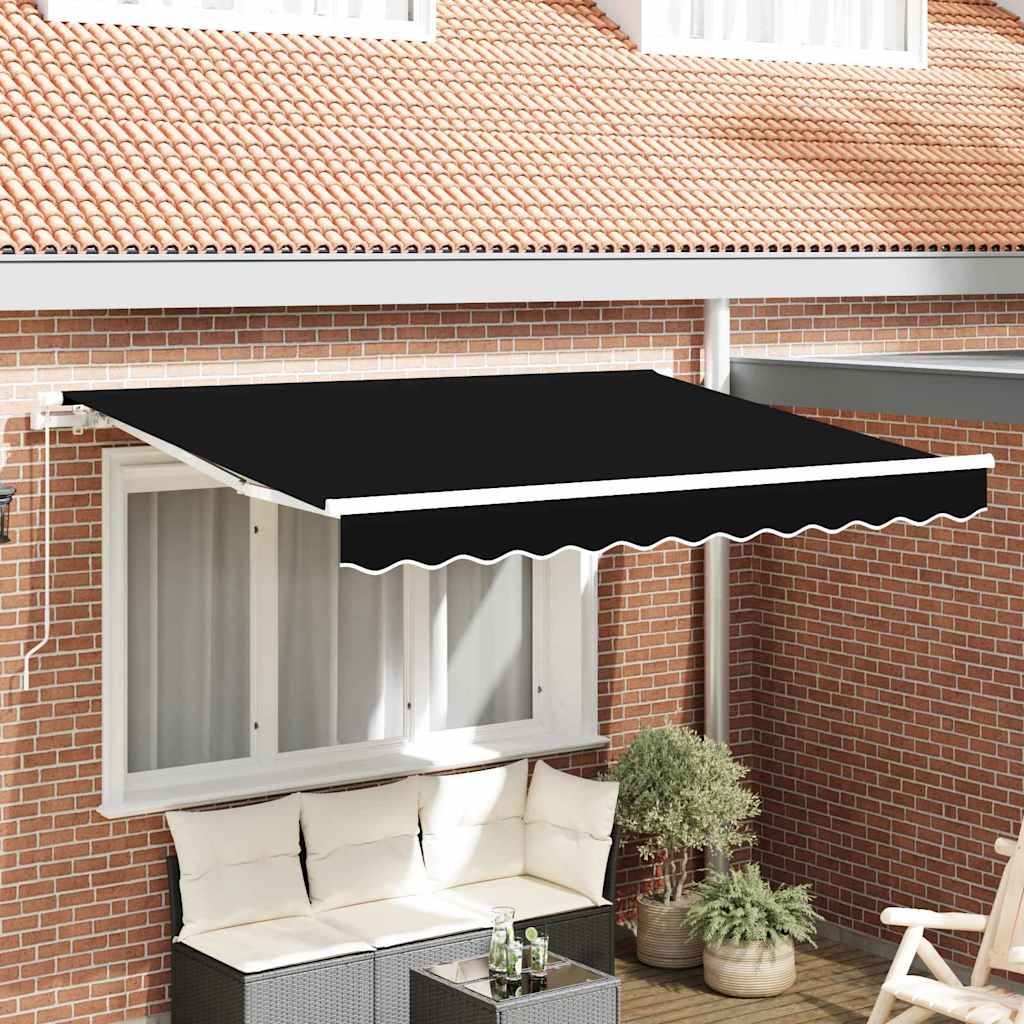 Vidaxl vervangingsdoek voor zonnescherm zwart 280 x 245 cm polyester
