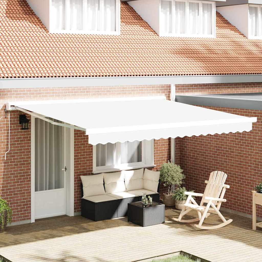 Vidaxl vervangingsdoek voor zonnescherm wit 380 x 345 cm polyester
