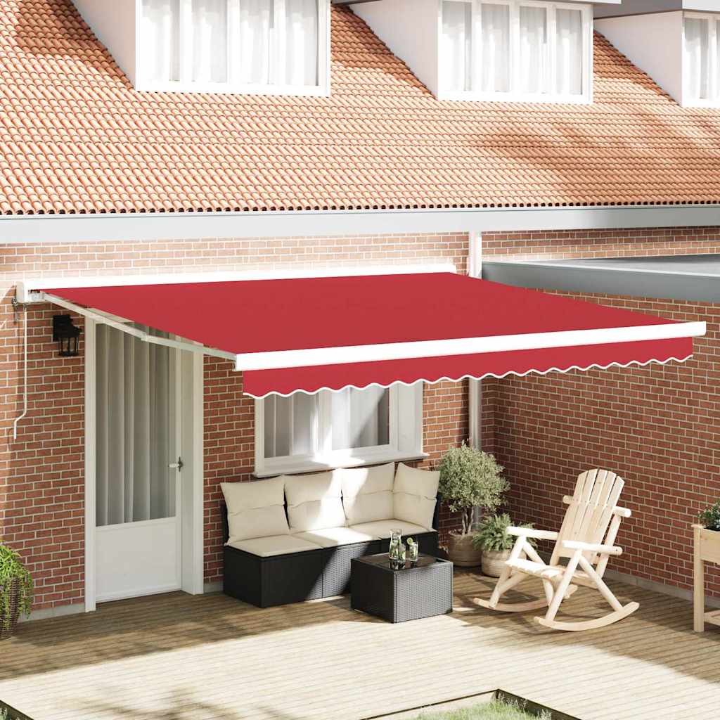 Vidaxl vervangingsdoek voor zonnescherm rood 380 x 295 cm polyester