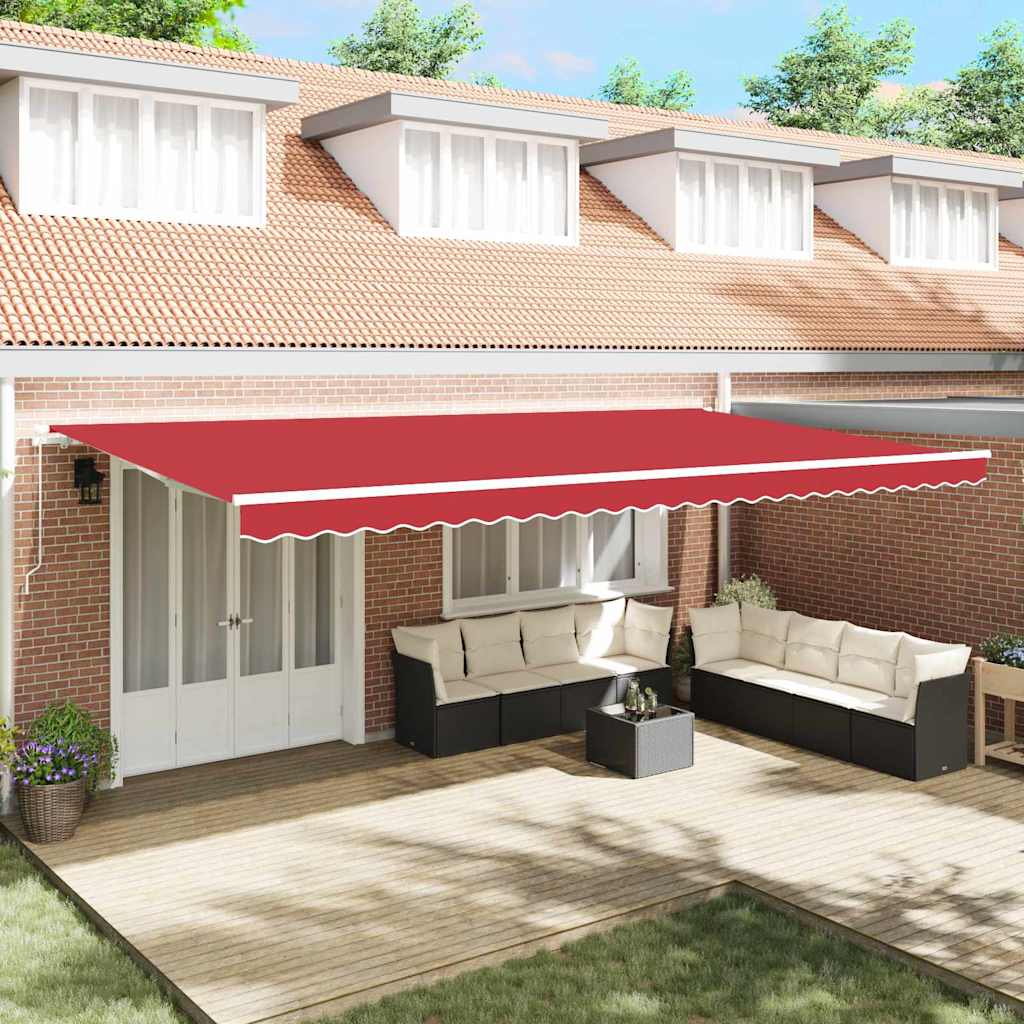Vidaxx tela de repuesto para toldo rojo 580 x 345 cm poliéster