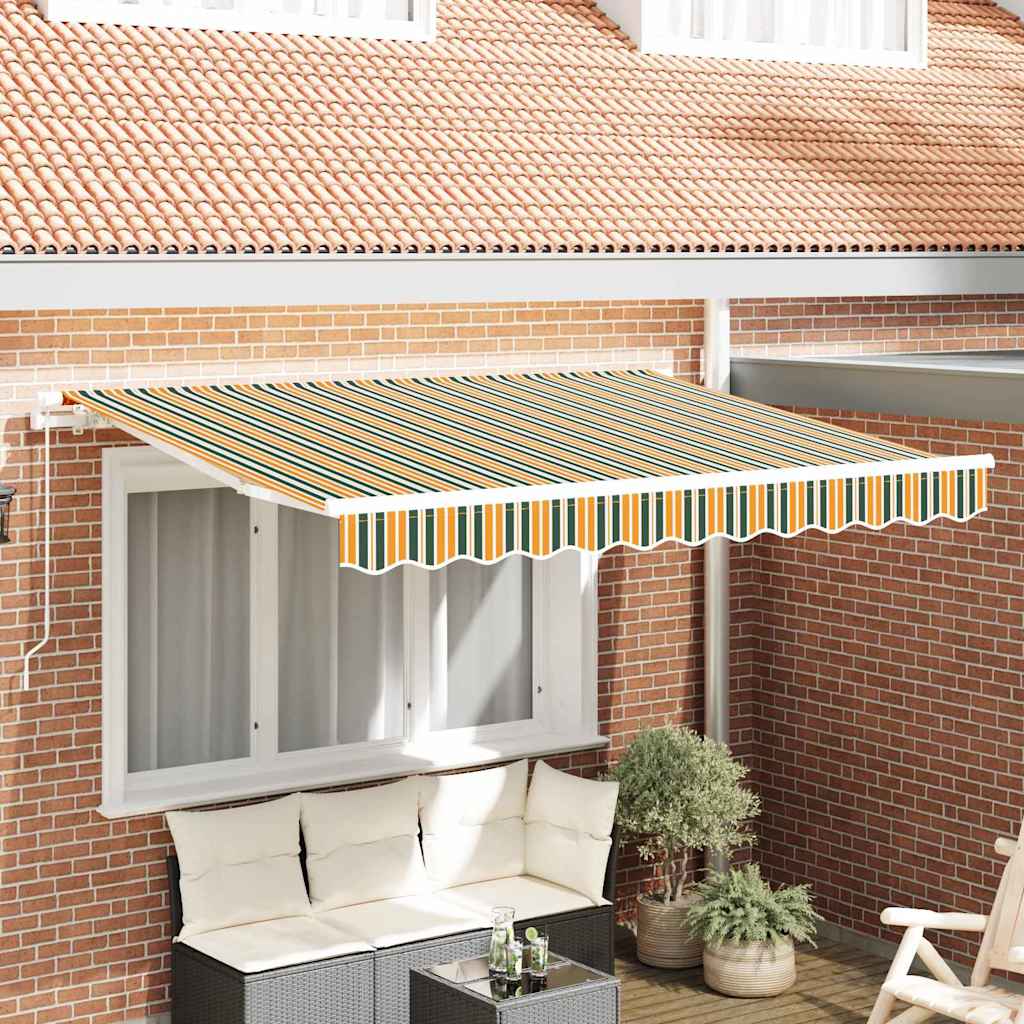 Telo di ricambio Vidaxx per tenda da sole verde e giallo 280 x 245 cm