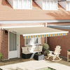 Telo di ricambio Vidaxx per tenda da sole verde e giallo 380 x 295 cm