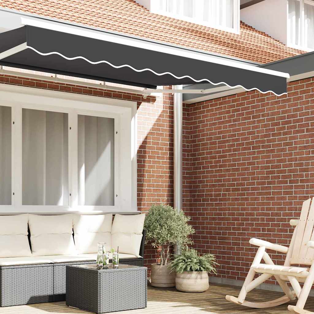 Vidaxl mantovana marchese antracite tela 580 x 20 cm