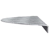 Vidaxl trap tread halvemaanvormig 10 pcs zilver 60 x 18 cm aluminium