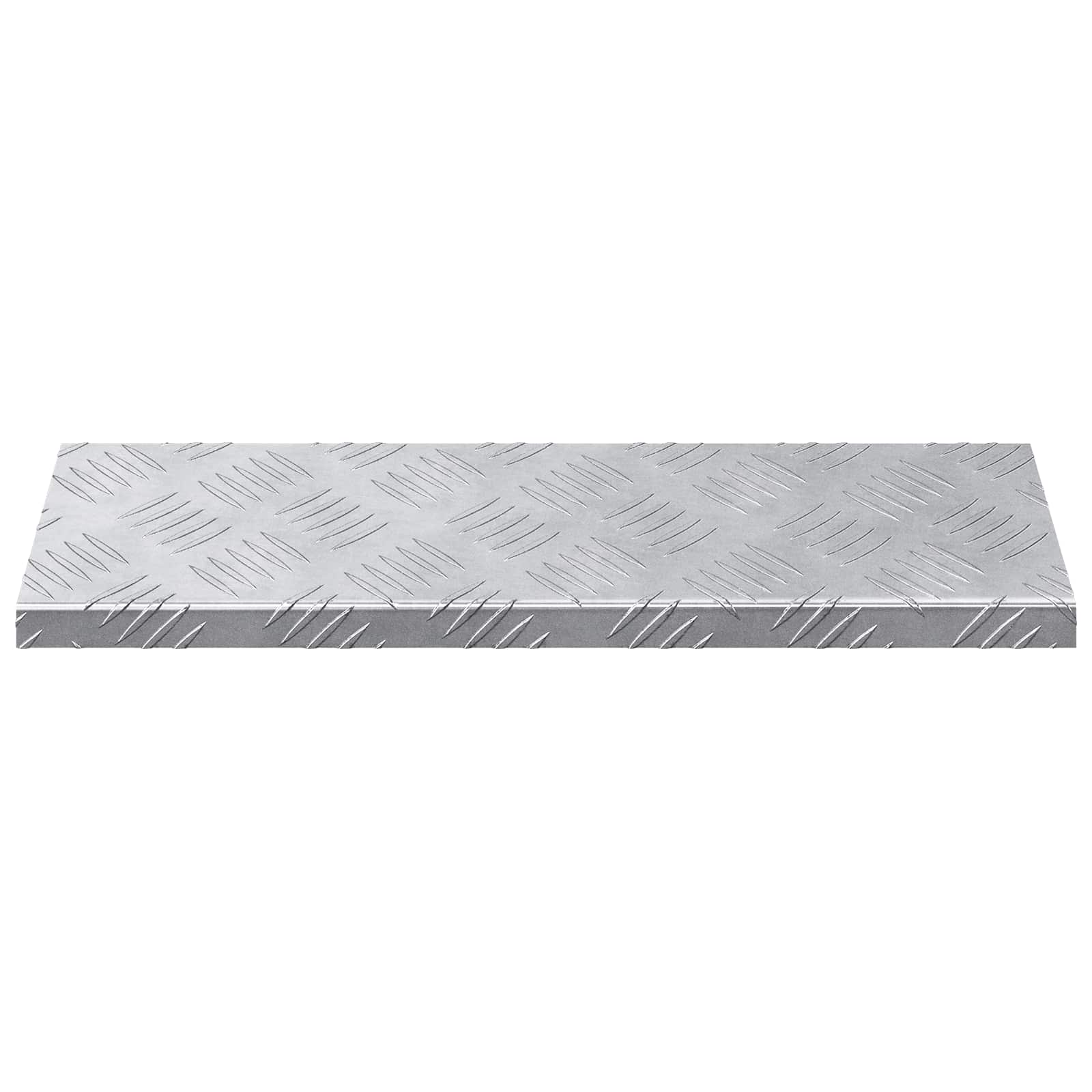 Vidaxx gradino rettangolare 5 pz argento 60 x 18 cm alluminio