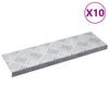 Vidaxx gradino rettangolare 10 pz argento 60 x 18 cm alluminio