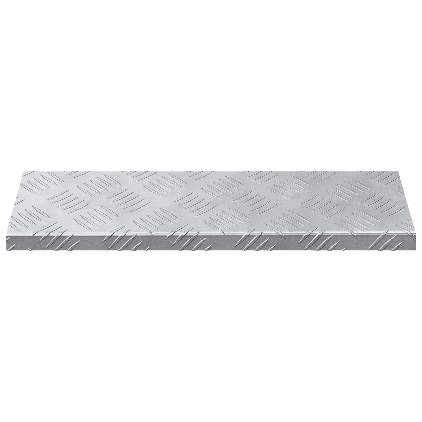 VidaXL peldaño de escalera rectangular 15 piezas plata 60 x 18 cm aluminio