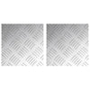 Vidaxl trap tread vierkant 2 pcs zilver 20 x 20 cm aluminium