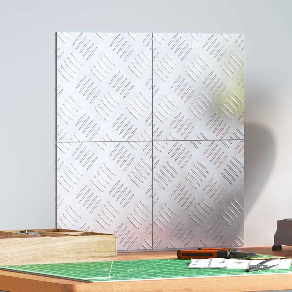 Vidaxxl gradino quadrato 4 pz argento 20 x 20 cm alluminio