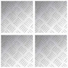 Vidaxxl gradino quadrato 4 pz argento 20 x 20 cm alluminio