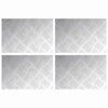 Vidaxx gradino rettangolare 4 pezzi argento 30 x 20 cm alluminio
