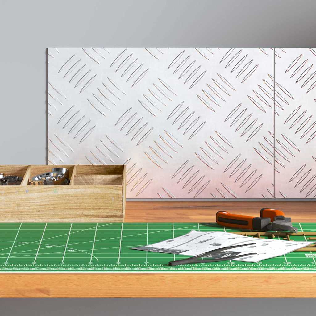 VidaXL gradino rettangolare 2 pezzi argento 30 x 20 cm in alluminio