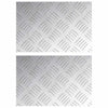 VidaXL gradino rettangolare 2 pezzi argento 30 x 20 cm in alluminio