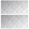 Vidaxx gradino rettangolare 2 pezzi argento 40 x 20 cm alluminio