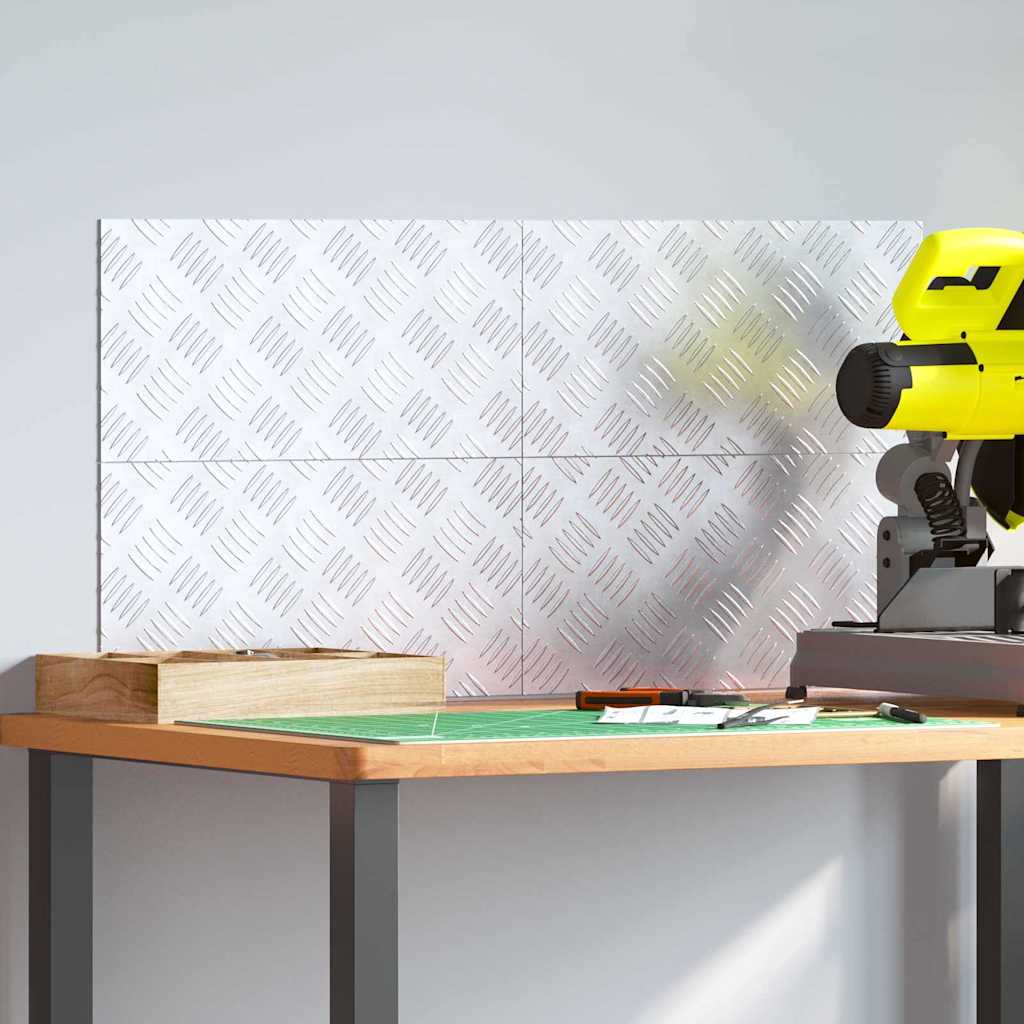 Vidaxx gradino rettangolare 4 pezzi argento 40 x 20 cm alluminio