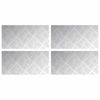 Vidaxx gradino rettangolare 4 pezzi argento 40 x 20 cm alluminio