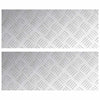 VidaXL gradino rettangolare 2 pezzi argento 50 x 20 cm in alluminio