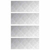 Vidaxxl peldaño de escalera rectangular 4 piezas plata 50 x 20 cm aluminio