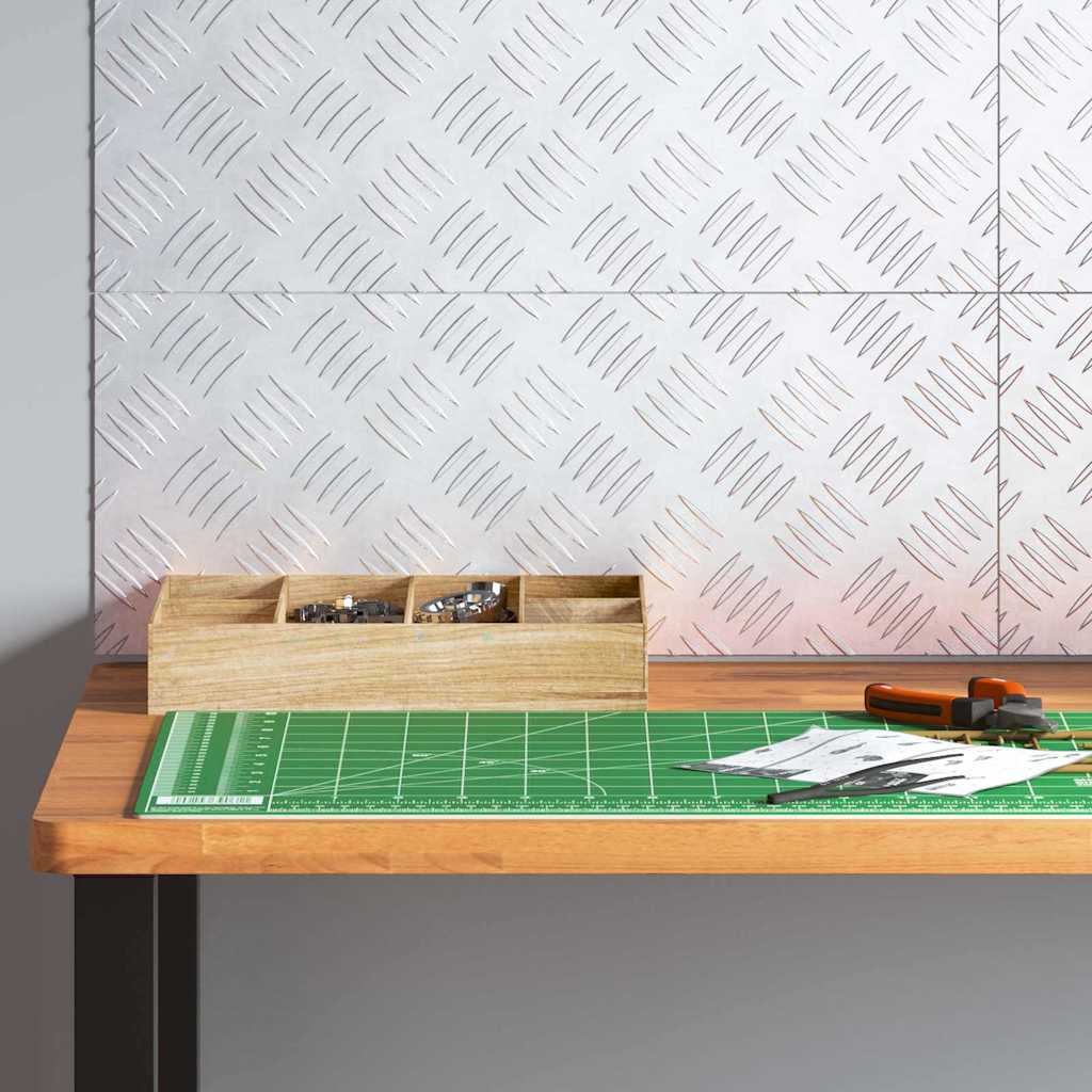 Vidaxxl peldaño de escalera rectangular 4 piezas plata 50 x 20 cm aluminio