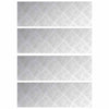 Vidaxx peldaño de escalera rectangular 4 piezas plata 60 x 20 cm aluminio