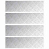 Vidaxx gradino rettangolare 4 pezzi argento 70 x 20 cm alluminio
