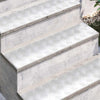 Vidaxx gradino rettangolare 4 pezzi argento 80 x 20 cm alluminio