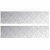 Vidaxxl peldaño de escalera rectangular 2 piezas plata 80 x 20 cm aluminio
