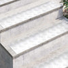 Vidaxx gradino rettangolare 4 pezzi argento 90 x 20 cm alluminio